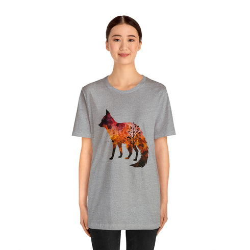 Autumn Fox Silhouette - Short Sleeve Tee
